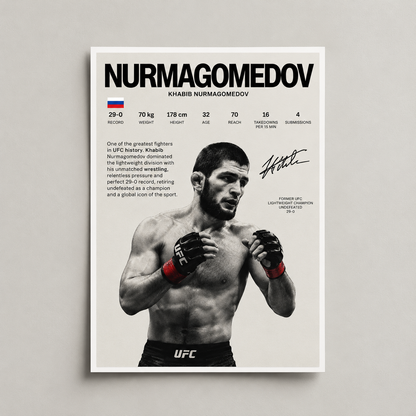 Póster artístico de luchadores de MMA