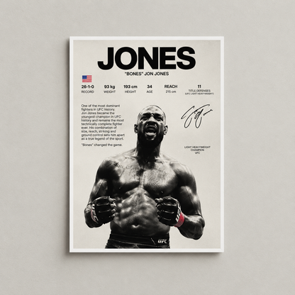 Póster artístico de luchadores de MMA