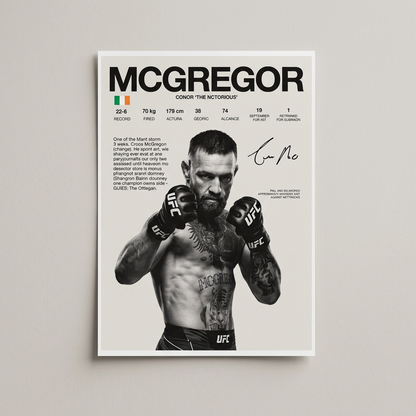 Póster artístico de luchadores de MMA